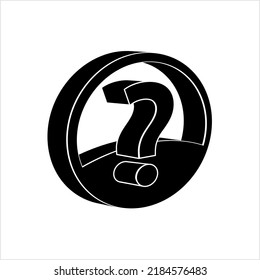 Question Mark Icon, Inquiry Query Interrogation Icon Vector Art Illustration
