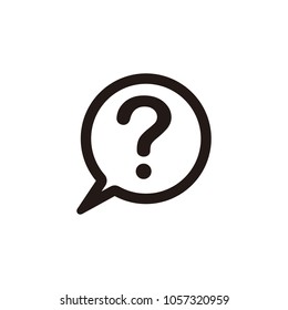 Question mark icon isolated on white background