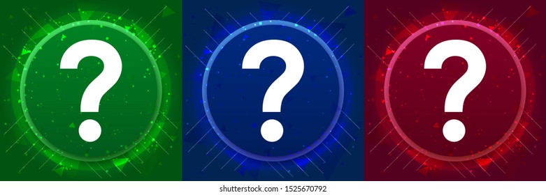 Question mark icon isolated on elegant modern design abstract buttons set illustration