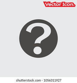 question mark icon isolated sign symbol and flat style for app, web and digital design. Vector illustration.