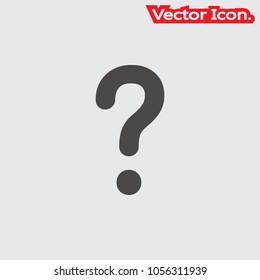 question mark icon isolated sign symbol and flat style for app, web and digital design. Vector illustration.
