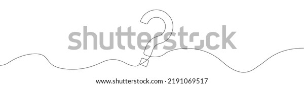Question Mark Icon Line Continuous Drawing Stock Vector (Royalty Free ...