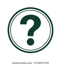 Signo de interrogación Icono Logotipo Vector de sello sobre fondo blanco
Icono de sello de Vector