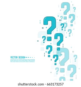 Question mark icon. Modern help symbol. FAQ sign on background. Contemporary vector illustration.