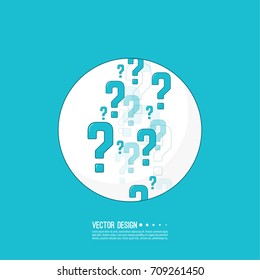 Question mark icon. Modern help symbol. FAQ sign on background. Contemporary vector illustration.