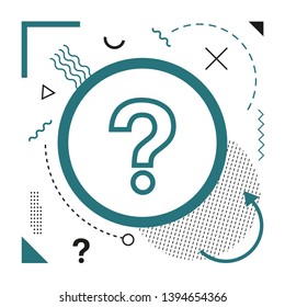 Question mark icon on modern background	

