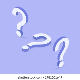 Question mark icon on purple background. FAQ sign. Help symbol. Vector illustration