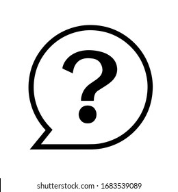 question mark icon on white background