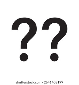 Question Mark Icon on White Background