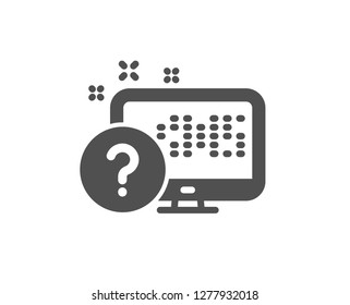 Question mark icon. Online quiz test sign. Quality design element. Classic style icon. Vector