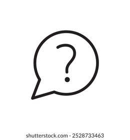 Ícone de ponto de interrogação Vetor de contorno para interface do usuário da Web