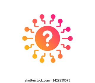 Question mark icon. Quiz chat bubble sign. Faq system. Classic flat style. Gradient question mark icon. Vector