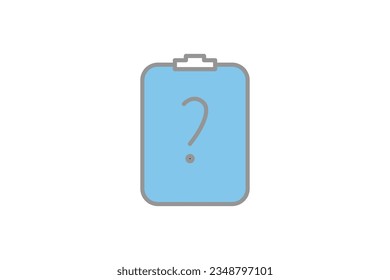 Icono de signo de interrogación. Icono relacionado con la evaluación. estilo de icono de línea plana. Diseño de vector simple editable