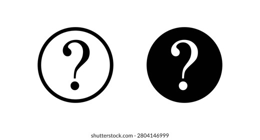 Question mark icon representing assistance support and frequently asked questions ideal for help centers customer service and informational interfaces