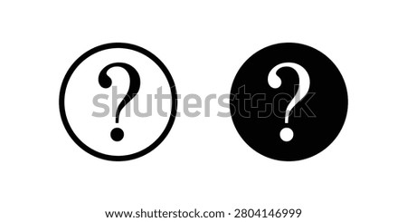 Question mark icon representing assistance support and frequently asked questions ideal for help centers customer service and informational interfaces