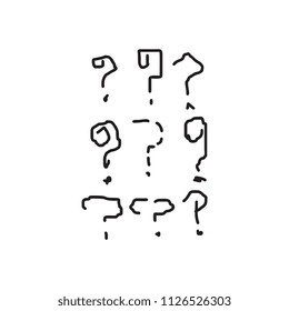 Question Mark icon set 