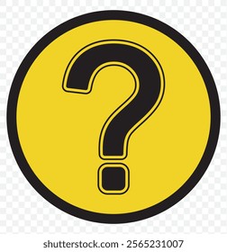 Question mark icon set. Bubble question icon, FAQ questions symbol on a transparent background. eps 10.