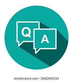 Question mark icon set. Bubble question icon, FAQ questions symbol on a white background. 