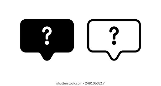 Question mark icon set. customer support sign. flat illustration of vector icon on white background