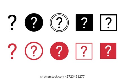 Ilustración de conjunto de iconos de signo de interrogación 