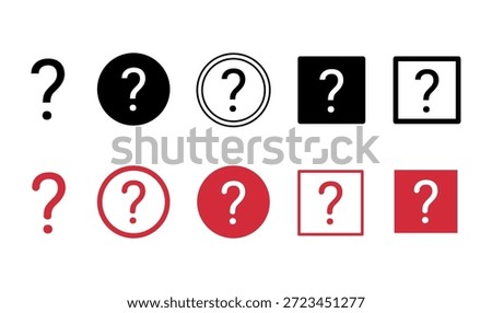 Question Mark Icon Set illustration 