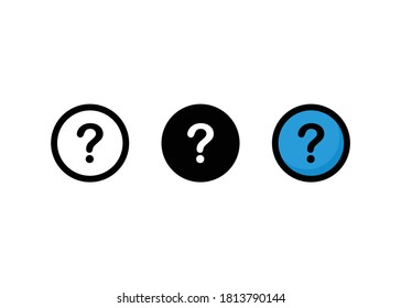 Question mark icon set, Question mark sign and symbol vector 