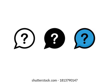 Fragezeichen-Symbol-Set, Fragezeichen-Zeichen und Symbol-Vektorgrafik 