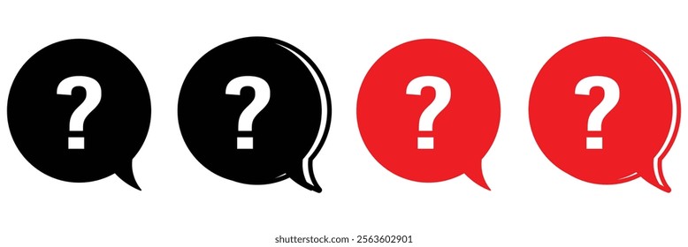 question mark icon set. vector illustration eps 10.