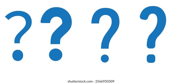 question mark icon set vector in two styles isolated on white background