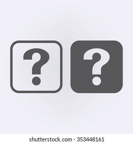 Question mark icon set . Vector illustration