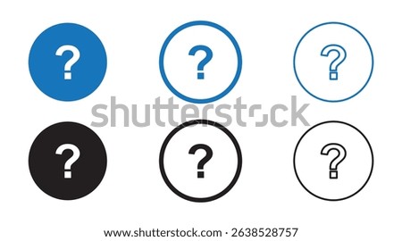 question mark icon set vector. Question mark symbol. vector icons. eps file. PNG and JPG icon. 