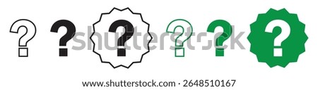 Question mark icon set vector