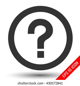 Question mark icon. Question Sign. Flat illustration of question sign. Question sign logo isolated on white background. Vector illustration.