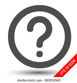 Question mark icon. Question Sign. Question sign logo isolated on white background. Vector illustration.