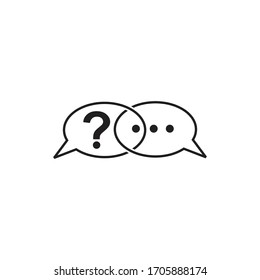 Icono de signo de pregunta, estilo de diseño plano del símbolo de signo de pregunta, ilustración vectorial