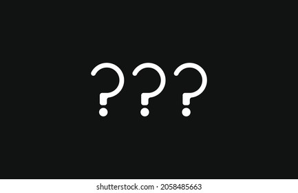 Icono de signo de interrogación, signo de signo de interrogación y diseño del vector de símbolo 