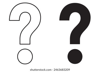 Question mark icon, Question mark sign and symbol  Vector flat design style. eps 10