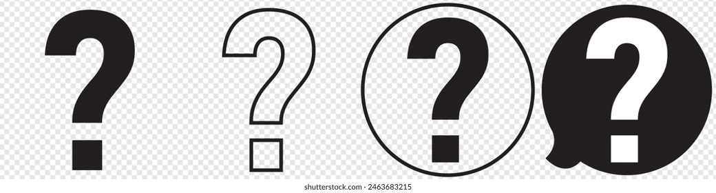 Icono de signo de interrogación, signo de signo de interrogación y Vector de estilo de diseño plano. eps 10