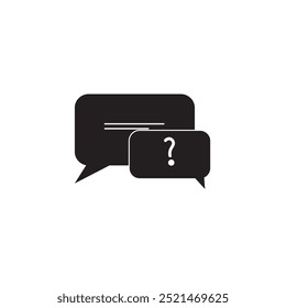 Icono de signo de interrogación, símbolo de signo de interrogación estilo de diseño plano, Ilustración vectorial
