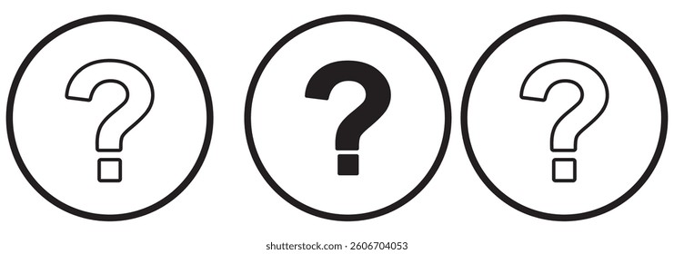 Question mark icon, Question mark sign and symbol vector design.