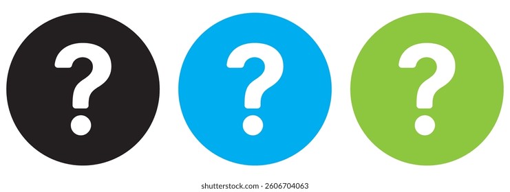 Question mark icon, Question mark sign and symbol vector design.