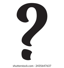 Question mark icon. Question mark simple black style symbol sign for apps and website, Question mark vector illustration.