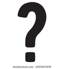 Icono de signo de interrogación. Signo de interrogación de estilo negro simple para aplicaciones y sitio web, ilustración vectorial de signo de interrogación.