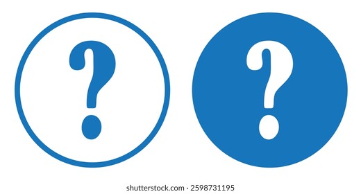 Question mark icon. Question mark simple black style symbol sign for apps and website, vector illustration.