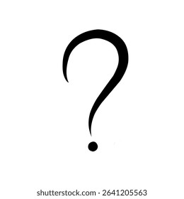 Question mark icon. Simple Question mark black silhouette vector icon. Question mark icon sign illustration design. Question mark on a white background.