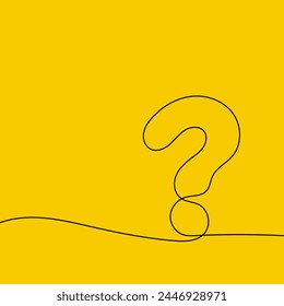 Question mark icon in sketch style. Help and quiz vector symbol. FAQ single continuous line. Editable stroke.