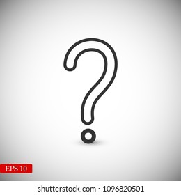 question mark icon, stock vector illustration flat design style