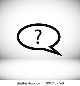 question mark icon, stock vector illustration flat design style