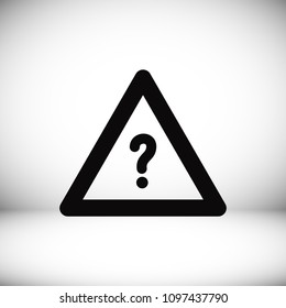 question mark icon, stock vector illustration flat design style