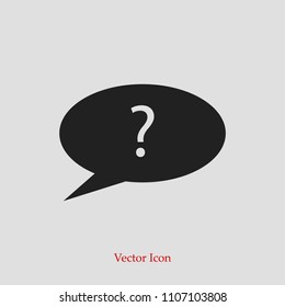 question mark icon, stock vector illustration flat design style